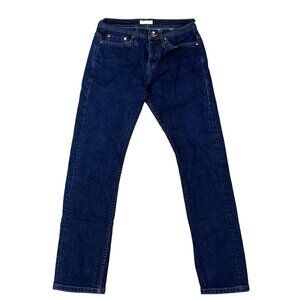 The Unbranded Brand Selvedge Jeans Mens 28x28 Blue Button Fly Tapered 11oz UB222